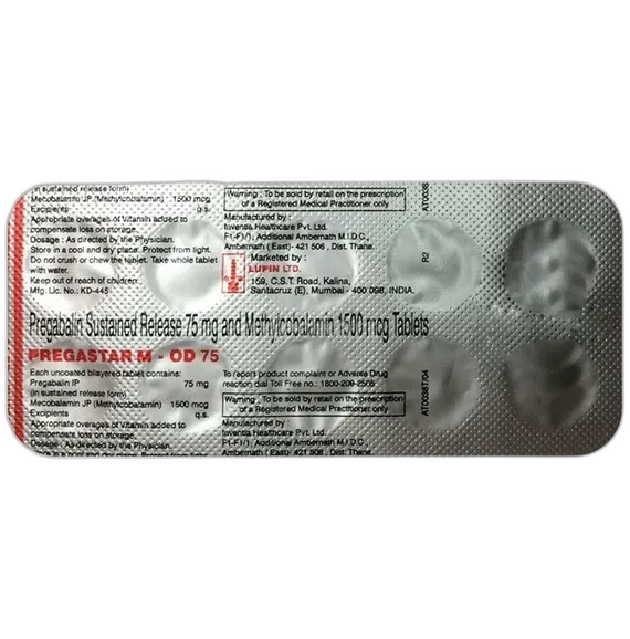 pregastar m od 75mg tablet 10's
